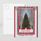 Festlicher Weihnachtsbaum im SchneeWinter Postkarte (Vorne/Hinten)