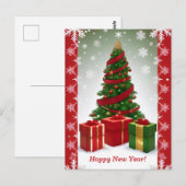 Festlicher Weihnachtsbaum im SchneeWinter Postkarte (Vorne/Hinten)