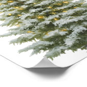 Festlicher Weihnachtsbaum Poster – Wandkunst (Ecke)