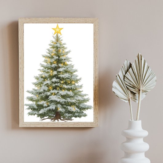 Festlicher Weihnachtsbaum Poster – Wandkunst