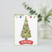 Festlicher Weihnachtsbaum Postkarte (Stehend Vorderseite)