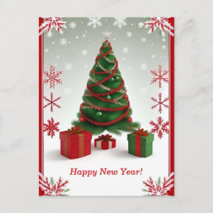 ❄️ Festlicher Weihnachtsbaum Schnee Landschaft Win Postkarte