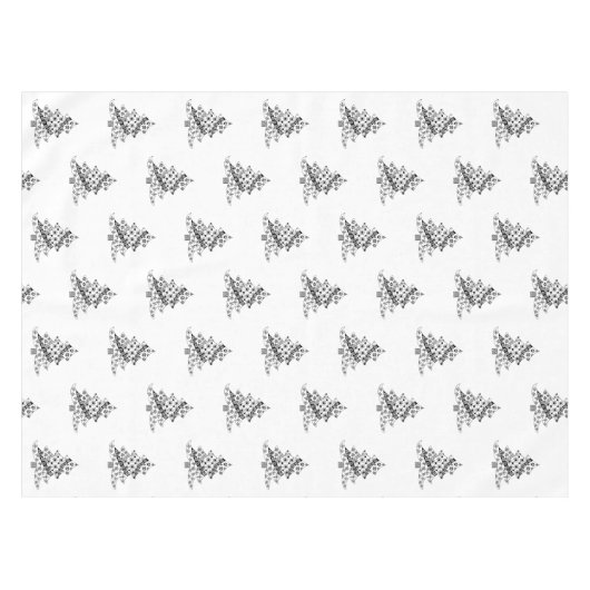 Festlicher Weihnachtsbaum Zeichnend Pattern Urlaub Tischdecke (Vorderseite (Horizontal))