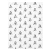 Festlicher Weihnachtsbaum Zeichnend Pattern Urlaub Tischdecke (Vorderseite)