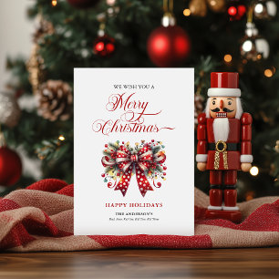 Festlicher Weihnachtsbogen, Frohe Weihnachten Typo Karte