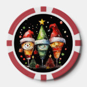Festlicher Weihnachtscocktail gratis trinken Pokerchips (Vorderseite)