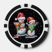 Festlicher Weihnachtscocktail gratis trinken Pokerchips (Vorderseite)