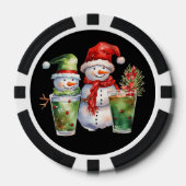 Festlicher Weihnachtscocktail gratis trinken Pokerchips (Vorderseite)