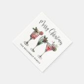 Festlicher Weihnachtscocktail Serviette (Ecke)