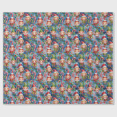 Festlicher Weihnachtself Geschenkpapier (Flach)