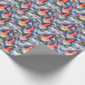 Festlicher Weihnachtself Geschenkpapier (Ecke)