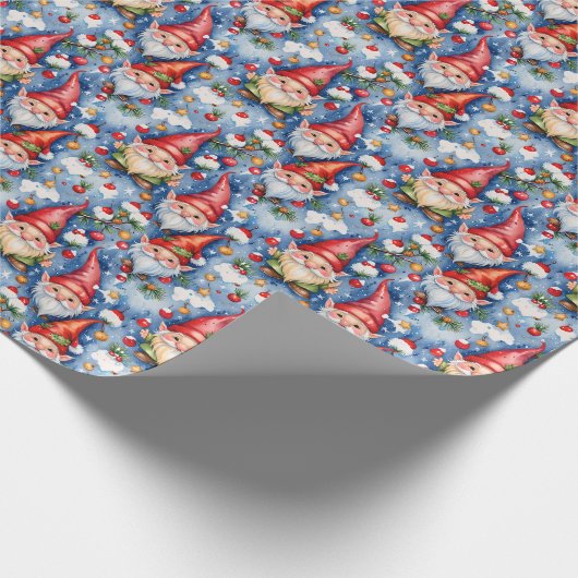 Festlicher Weihnachtself Geschenkpapier (Ecke)