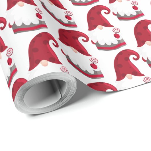 Festlicher Weihnachtsfeiertag Gnome Holiday Geschenkpapier (Rolleneckpunkt)