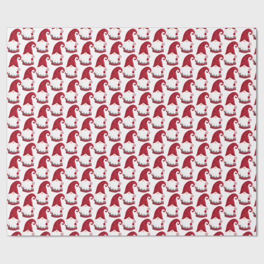 Festlicher Weihnachtsfeiertag Gnome Holiday Geschenkpapier (Flach)