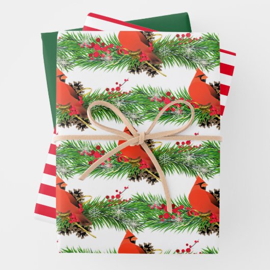 Festlicher Weihnachtsfeiertag mit der Grünen der F Geschenkpapier Set (Beispiel)