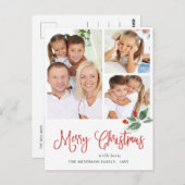 Festlicher Weihnachtsfeiertag Postkarte (Vorne/Hinten)