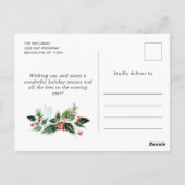 Festlicher Weihnachtsfeiertag Postkarte (Rückseite)