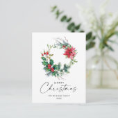 Festlicher Weihnachtsfeiertag Postkarte (Stehend Vorderseite)