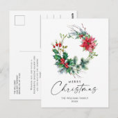 Festlicher Weihnachtsfeiertag Postkarte (Vorne/Hinten)