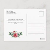 Festlicher Weihnachtsfeiertag Postkarte (Rückseite)