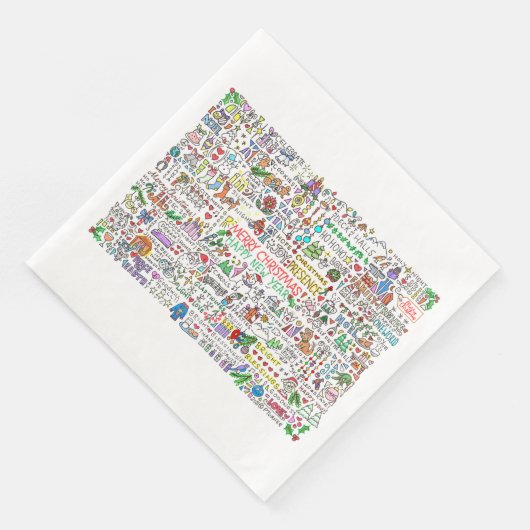 Festlicher Weihnachtsgeist Napkins Serviette (Ecke)