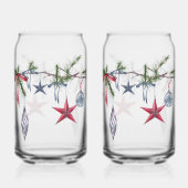 Festlicher Weihnachtsgirlande: Getränkeglas mit fe Dosenglas (Vorderseite)