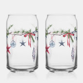 Festlicher Weihnachtsgirlande: Getränkeglas mit fe Dosenglas (Rechts)