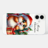 Festlicher Weihnachtshamster anpassbar Case-Mate iPhone Hülle (Rückseite (Horizontal))