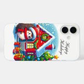 Festlicher Weihnachtsigel anpassbar Case-Mate iPhone Hülle (Rückseite (Horizontal))