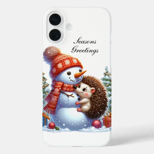 Festlicher Weihnachtsigel anpassbar Case-Mate iPhone Hülle (Rückseite)