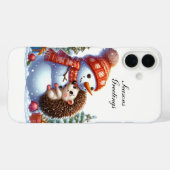 Festlicher Weihnachtsigel anpassbar Case-Mate iPhone Hülle (Rückseite (Horizontal))
