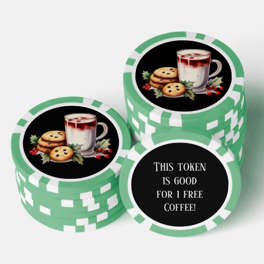 Festlicher Weihnachtskaffee Pokerchips (Stapel)