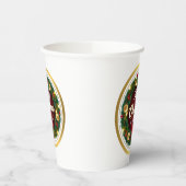 Festlicher Weihnachtskalender mit Weihnachtskranz Pappbecher (Links)