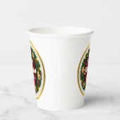 Festlicher Weihnachtskalender mit Weihnachtskranz Pappbecher (Rechts)