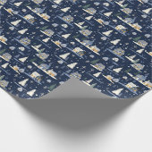 Festlicher Weihnachtskern der Hütte Geschenkpapier (Ecke)