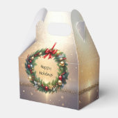 Festlicher Weihnachtskranz Feiertags-Geschenkbox Geschenkschachtel (Rückseite)