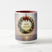 Festlicher Weihnachtskranz Feiertags-Tasse Tasse (Zentrum)
