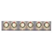 Festlicher Weihnachtskranz Feiertags Tischläufer (Horizontal)