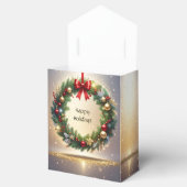 Festlicher Weihnachtskranz Feiertagsgeschenkbox Geschenkschachtel (Geöffnet)