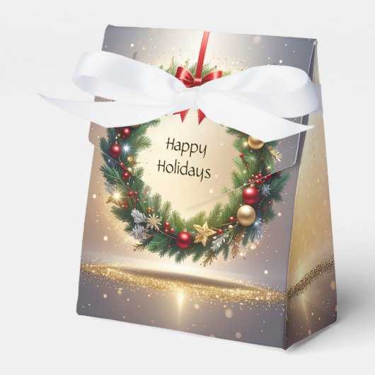 Festlicher Weihnachtskranz Feiertagsgeschenkbox Geschenkschachtel (Vorderseite)