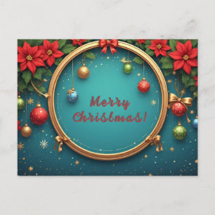 Festlicher Weihnachtskranz Feiertagspostkarte