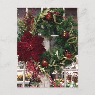 Festlicher WeihnachtsKranz Feiertagspostkarte