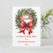 Festlicher Weihnachtskranz Frohe Weihnachten Non-P (Stehend Vorderseite)