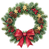 Festlicher Weihnachtskranz-Geschenkbeutel mit pers Mittlere Geschenktüte