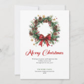 Festlicher Weihnachtskranz-Gruß-Digitalvorlage Feiertagskarte (Vorderseite)