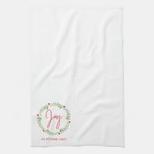 Festlicher Weihnachtskranz Wasserfarbe Personalisi Geschirrtuch (Vertikal)