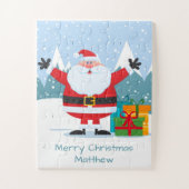 Festlicher Weihnachtsmann Cartoon Winter Personali Puzzle (Vertikal)
