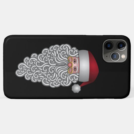 Festlicher Weihnachtsmann mit Long Curly Bart Case-Mate iPhone Hülle (Rückseite (Horizontal))