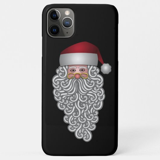 Festlicher Weihnachtsmann mit Long Curly Bart Case-Mate iPhone Hülle (Rückseite)