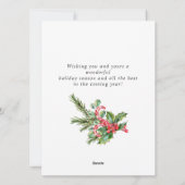 Festlicher Weihnachtsmannhut Weihnachtsgruß Feiertagskarte (Rückseite)